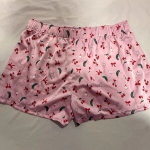 Pajama Shorts Cherry, Strawberry , Pink Size L Soft Comfy…21
